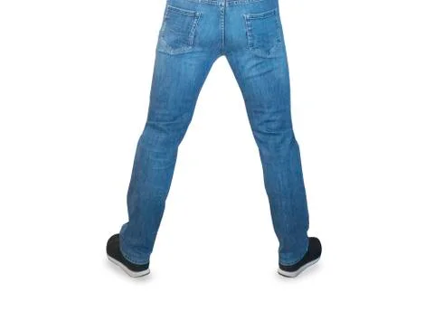 Man in jeans back view Stock Photos