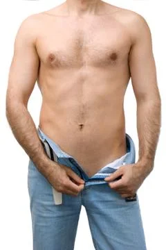 The man in jeans Stock Photos