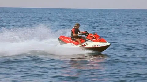 MAN ON JET SKI 2 Stock Footage
