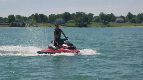 Man on jetski Video stock 139418098