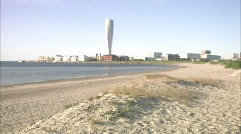 A man jogging on the beach Stock Footage 11287064