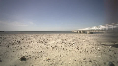 A man jogging on the beach, Malmo, Sweden. Stock Footage 51848164