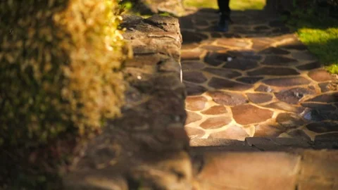 A man jogging on a footpath. 스톡 동영상 88406305