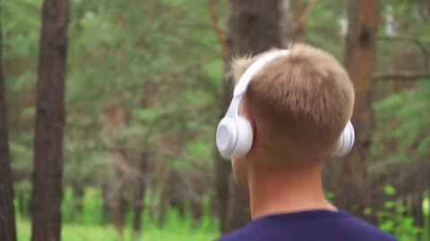 Man jogging with headphones. Stock Footage 221397910