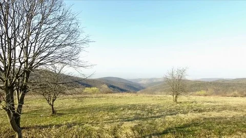 Man is jogging outside on a mountain Stock Footage 78977979