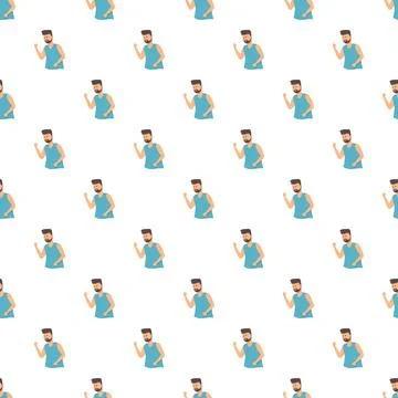 Man jogging pattern on a white background Stock Illustration