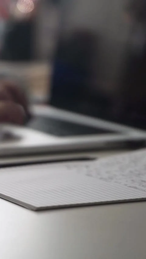 Man journaling thoughts into notebook Video stock 293073456