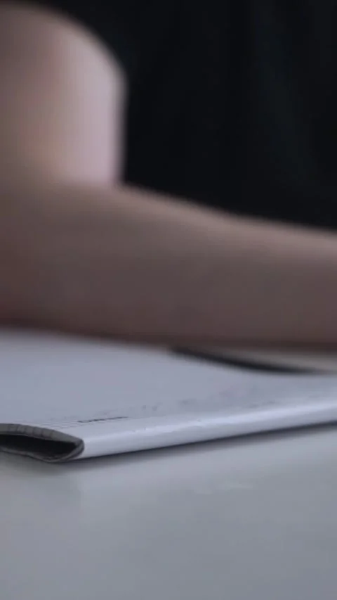 Man journaling thoughts into notebook 스톡 동영상 304083494