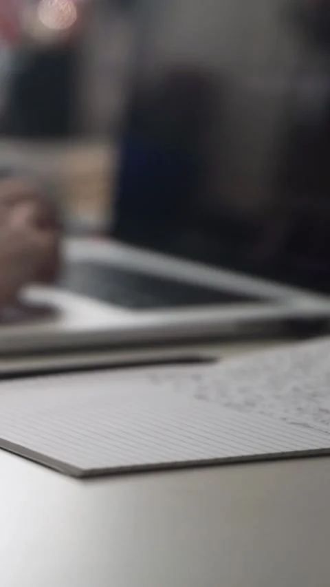 Man journaling thoughts into notebook Video stock 304091230