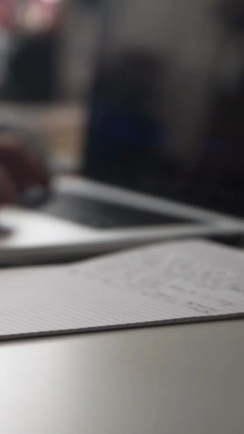 Man journaling thoughts into notebook Stock Footage 304091461