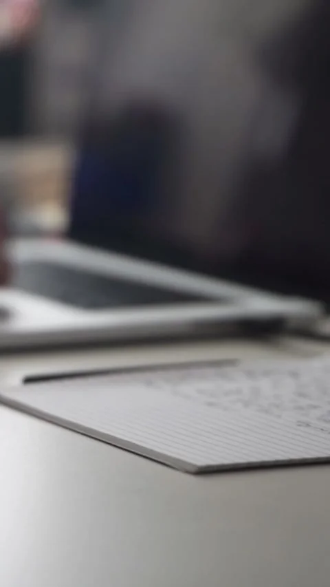 Man journaling thoughts into notebook 스톡 동영상 304091558