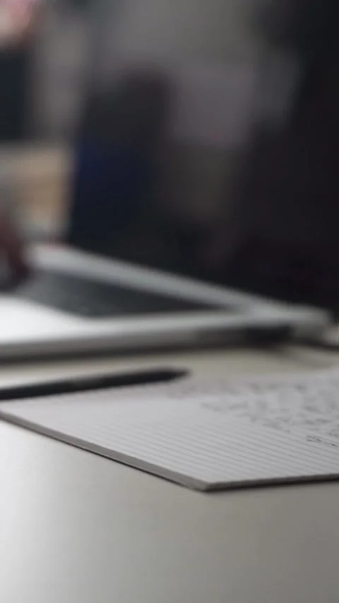 Man journaling thoughts into notebook Stock Footage 304091750