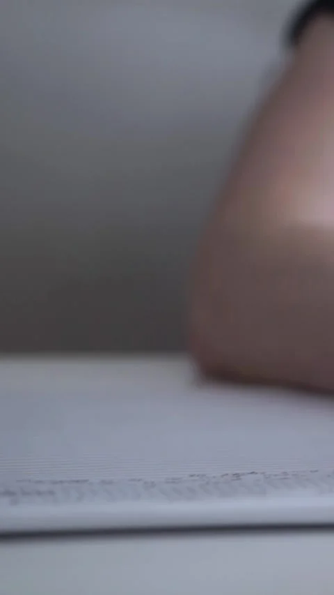 Man journaling thoughts into notebook Stock Footage 304091774