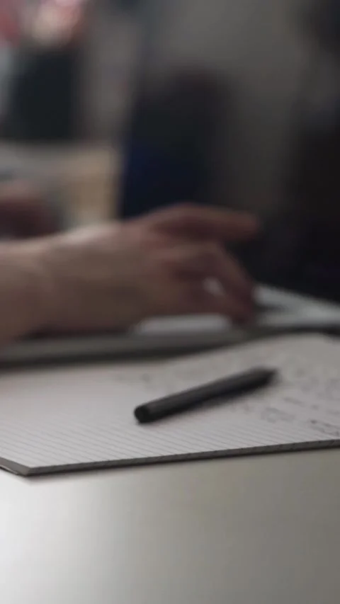 Man journaling thoughts into notebook Stock-Footage 304091844