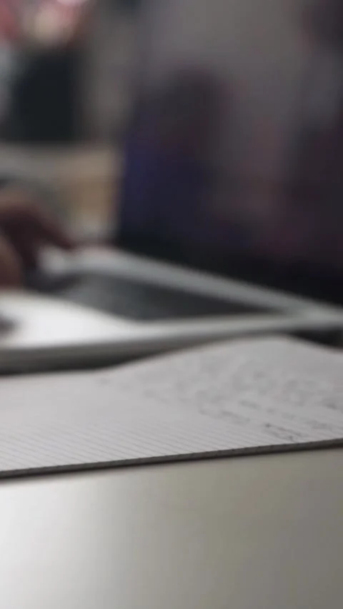 Man journaling thoughts into notebook Video stock 304091856