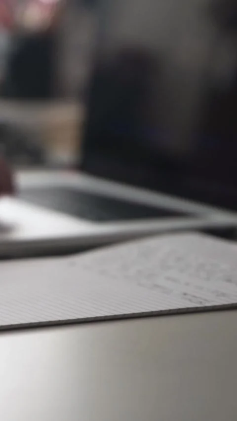 Man journaling thoughts into notebook Stock Footage 304091863