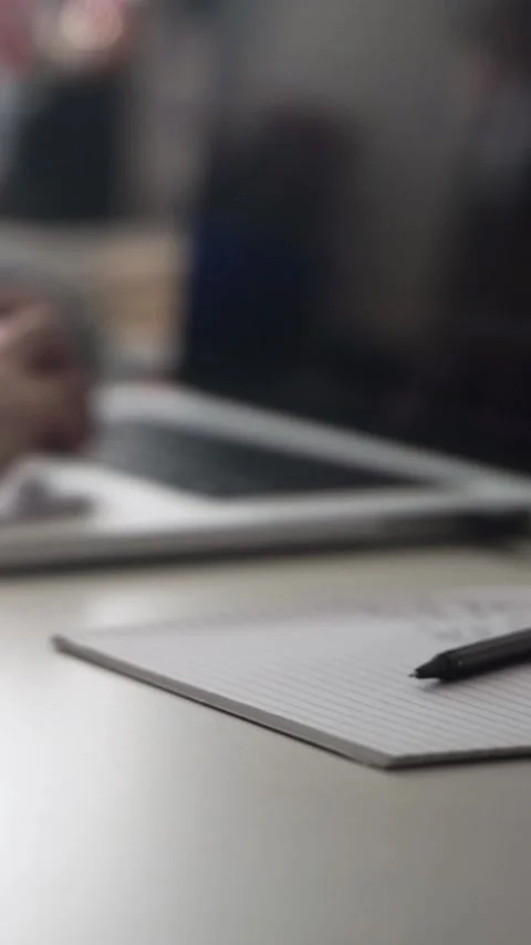 Man journaling thoughts into notebook Stock Footage 304093618