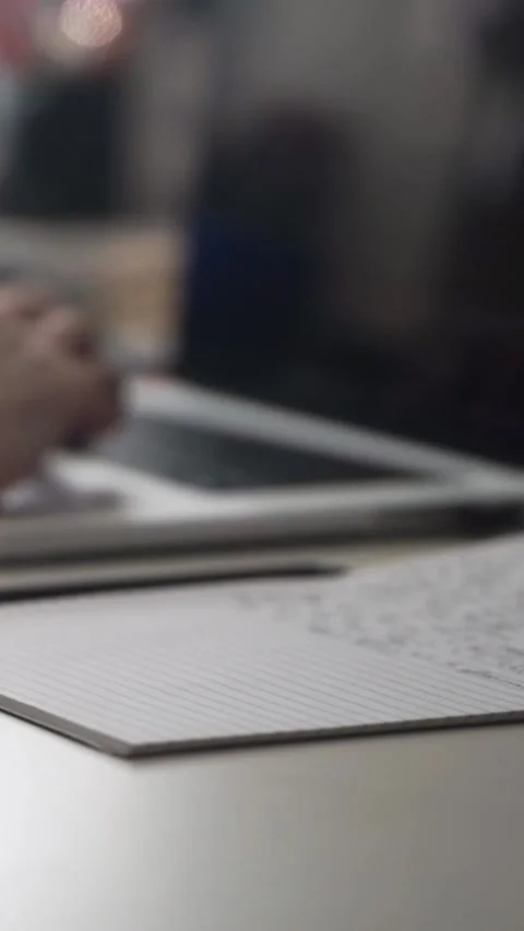 Man journaling thoughts into notebook Stock Footage 304094149