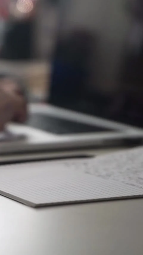 Man journaling thoughts into notebook 스톡 동영상 304094150