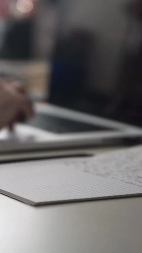 Man journaling thoughts into notebook Stock-Footage 304094151