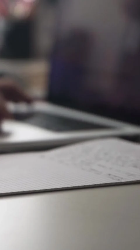 Man journaling thoughts into notebook Stock Footage 304095928