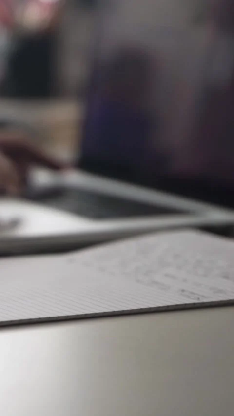 Man journaling thoughts into notebook Video stock 304095941