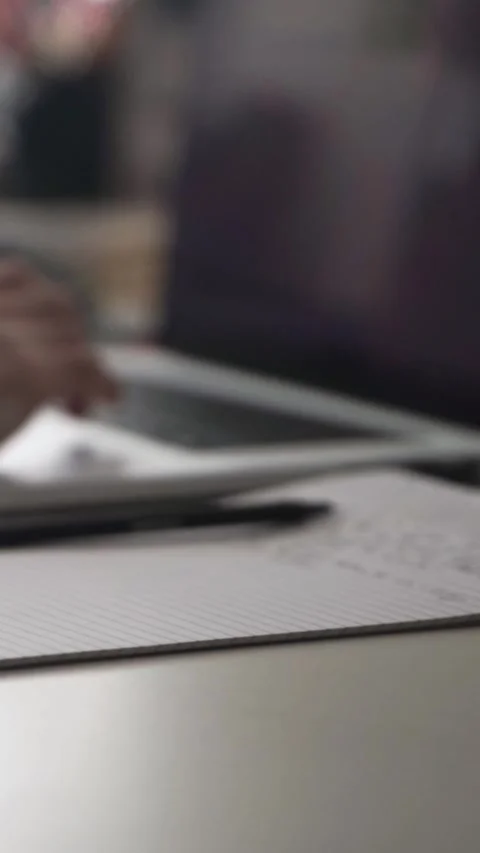 Man journaling thoughts into notebook Stock Footage 304096338