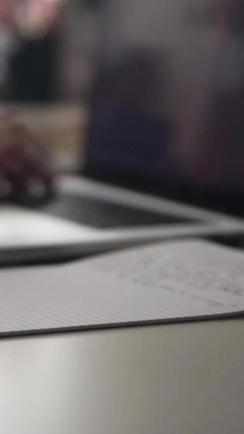 Man journaling thoughts into notebook Видео 304096412