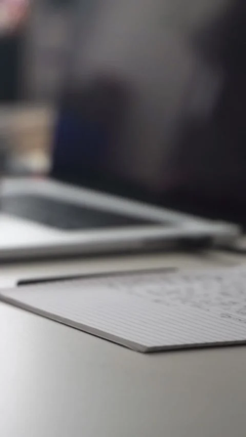 Man journaling thoughts into notebook Stock-Footage 304096436