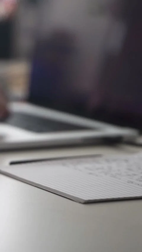 Man journaling thoughts into notebook Stock-Footage 304096441