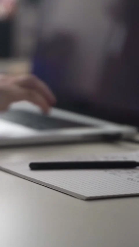 Man journaling thoughts into notebook Stock Footage 304096464