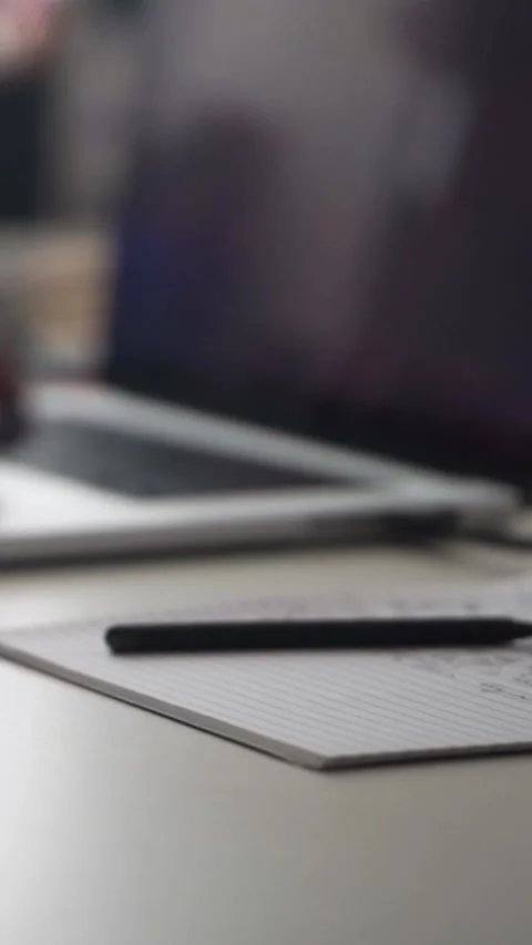 Man journaling thoughts into notebook Stock Footage 304096483