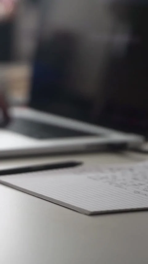 Man journaling thoughts into notebook 스톡 동영상 304113105