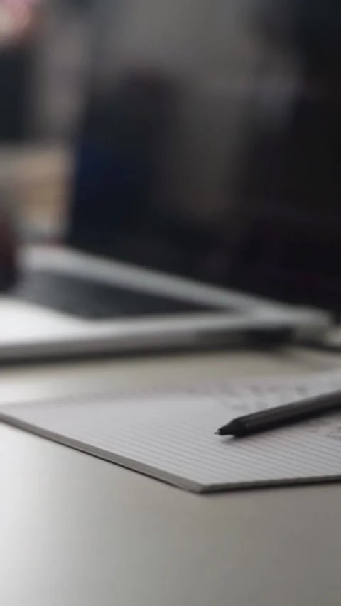 Man journaling thoughts into notebook Stock Footage 304113161