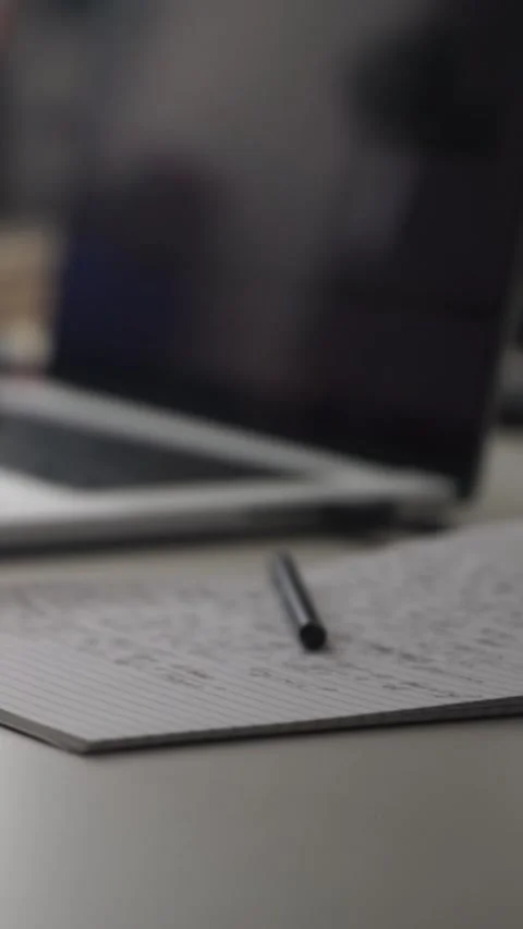 Man journaling thoughts into notebook Stock-Footage 304113221