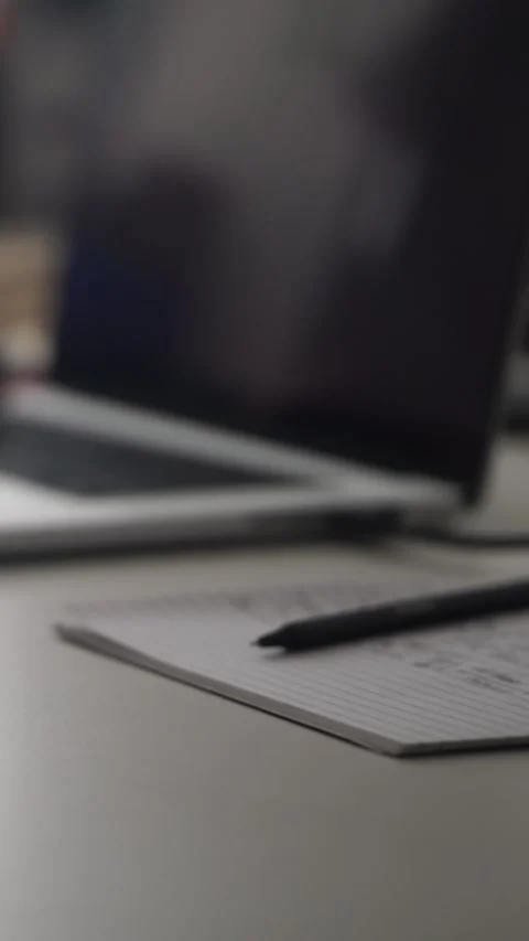 Man journaling thoughts into notebook Video stock 304113279