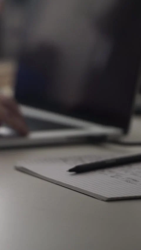 Man journaling thoughts into notebook Video stock 304113289