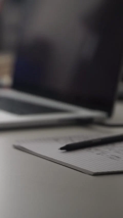 Man journaling thoughts into notebook Видео 304113313