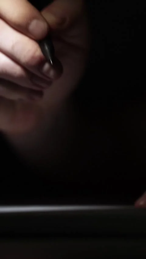 Man journaling thoughts into notebook Stock-Footage 304115950