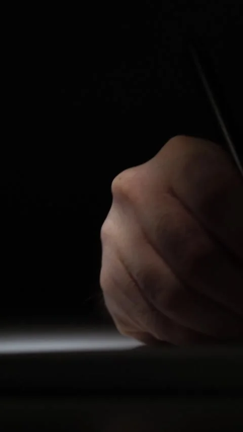 Man journaling thoughts into notebook Stock-Footage 304116023