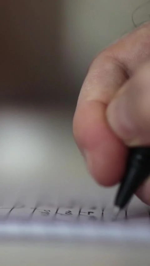 Man journaling thoughts into notebook Stock Footage 304116105