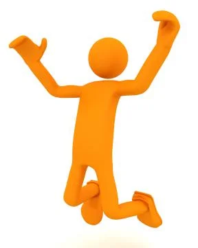 Man is joyful and bountiful Stock Illustration