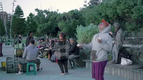Man Juggling Stock Footage 132025054