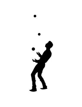 Man juggling Stock Illustration