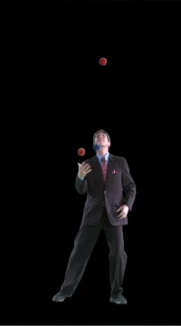 Man Juggling - includes Alpha Channel Stock Footage 79458