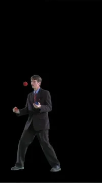 Man Juggling - includes Alpha Channel Stock Footage 79477
