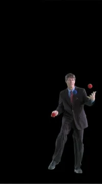 Man Juggling - includes Alpha Channel Stock Footage 79487
