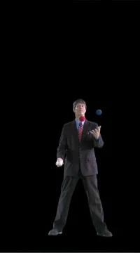 Man Juggling - includes Alpha Channel Stock Footage 79496