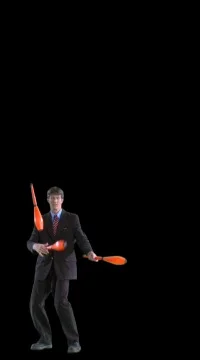 Man Juggling - includes Alpha Channel Stock Footage 79540