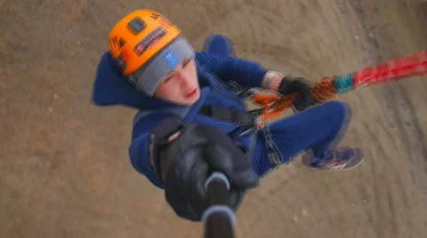 Man jump from bridge Stock Footage 47824143